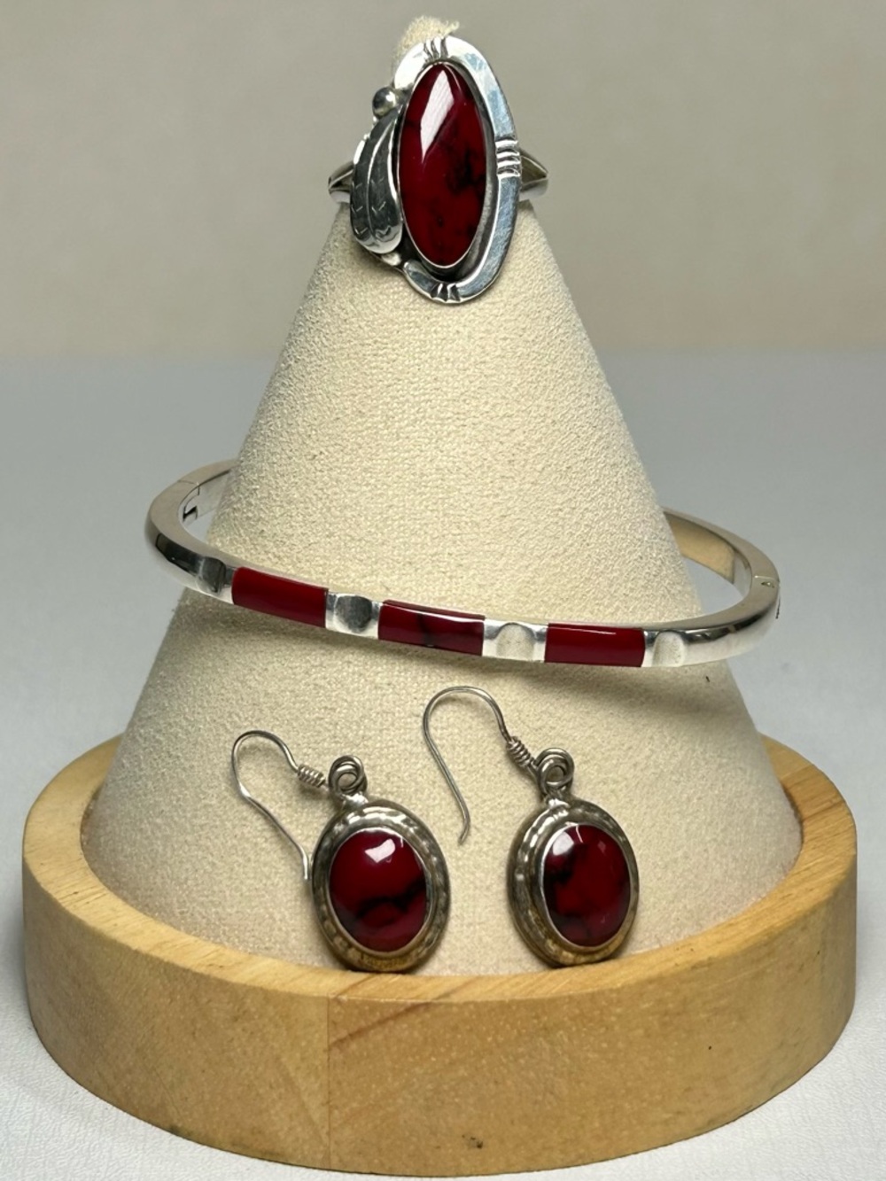 Vintage Taco Red Jasper Inlay zbsngle charm JV if no